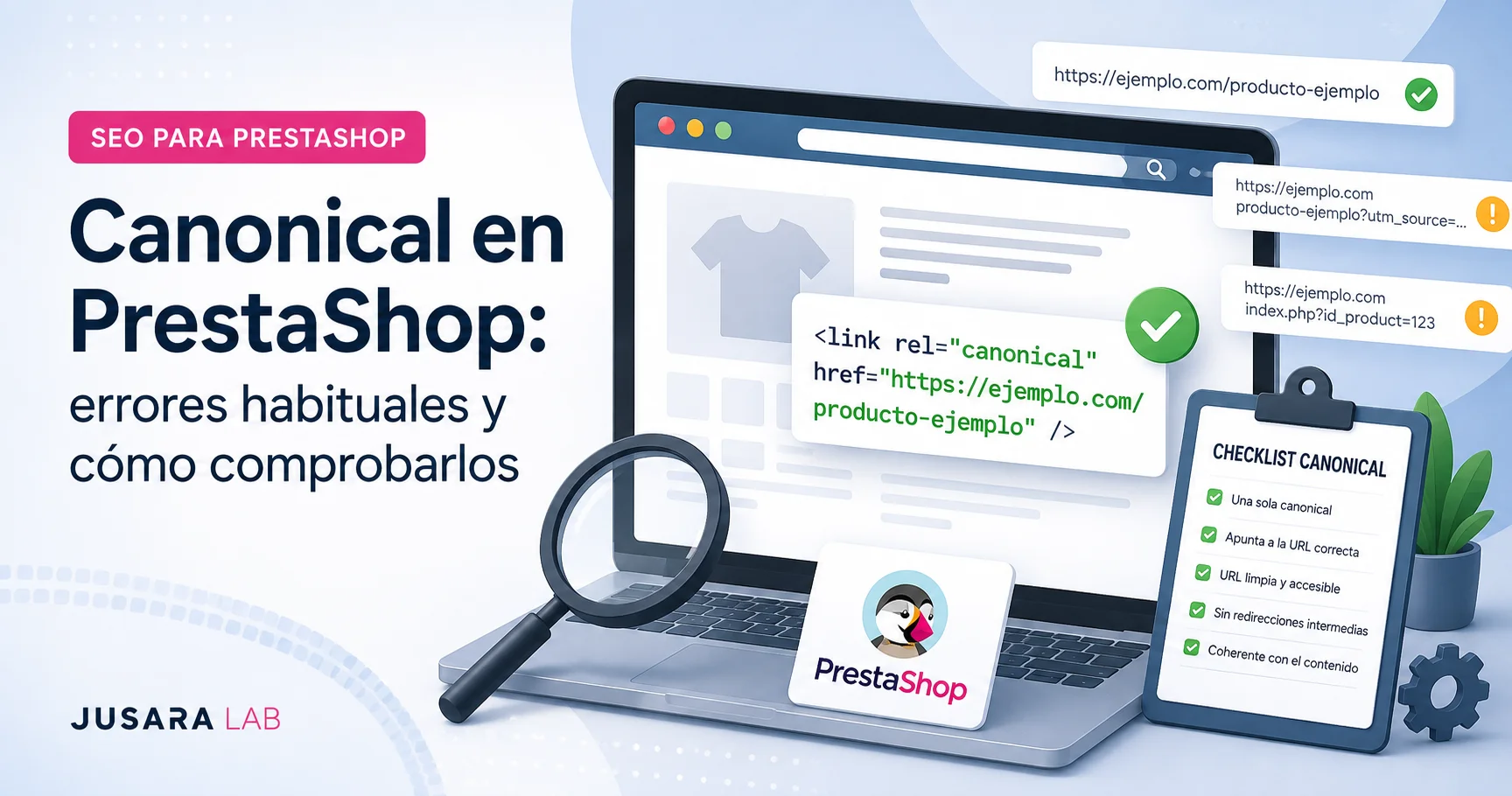 Comprobación de etiquetas canonical en PrestaShop